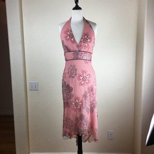 Laundry Shelli Segal Midi Boho Halter Flower Dress